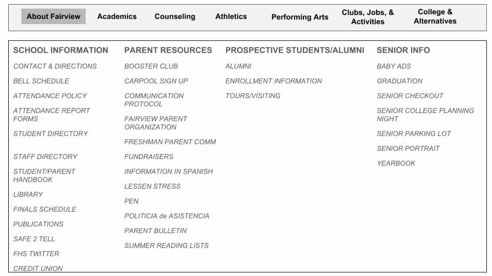 Counseling content restructure proposal